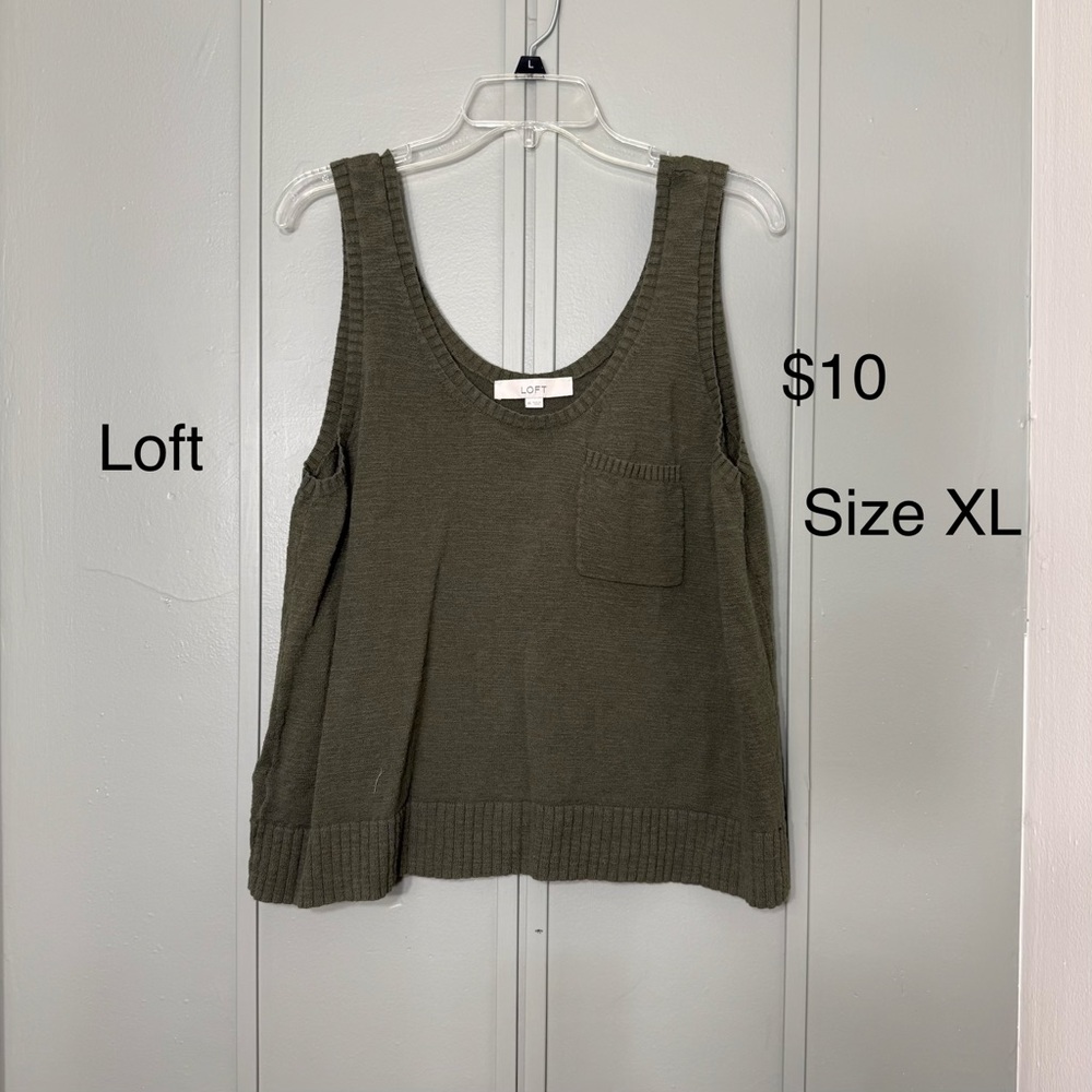 LOFT Women's Khaki Tank Top